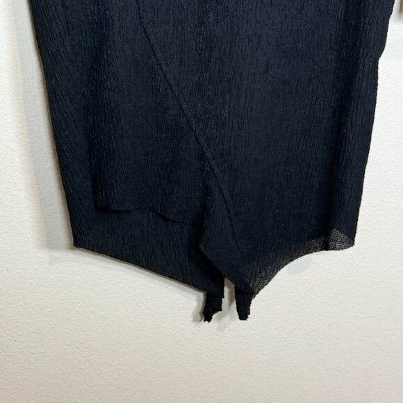 Zara Man t-shirt Black Textured sheer Cotton T-Shirt S - Picture 2 of 6